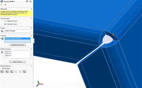 solidworks sheet metal corners|solidworks sheet metal relief cut.